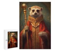Casse-tête pour Adolescents 1000 PCS King Meerkat with A Crown Casse-tête pour Adultes, Jeu De Réflexion, Décoration Intérieure, Cadeaux Anti-Stress 1000 PCS