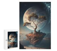 Casse-tête pour Adolescents 1000 PCS Moonlit Floating Island Casse-tête pour Adultes, Jeu De Réflexion, Décoration Intérieure, Cadeaux Anti-Stress 1000 PCS