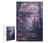 Casse-tête pour Adolescents 1000 PCS Torii Gate Japanese Sakura Casse-tête pour Adultes, Jeu De Réflexion, Décoration Intérieure, Cadeaux Anti-Stress 1000 PCS