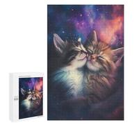 Casse-tête pour Adolescents 1000 PCS Two Cats in Love Casse-tête pour Adultes, Jeu De Réflexion, Décoration Intérieure, Cadeaux Anti-Stress 1000 PCS