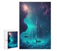 Casse-tête pour Adolescents 1000 PCS Underwater Fantasy Castle Casse-tête pour Adultes, Jeu De Réflexion, Décoration Intérieure, Cadeaux Anti-Stress 1000 PCS