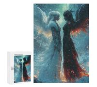 Casse-tête pour Adolescents 300 PCS Angel Vs Demon Casse-tête pour Adultes, Jeu De Réflexion, Décoration Intérieure, Cadeaux Anti-Stress 300 PCS