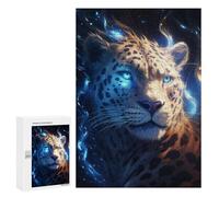 Casse-tête pour Adolescents 300 PCS Cosmic Celestial Cheetah Casse-tête pour Adultes, Jeu De Réflexion, Décoration Intérieure, Cadeaux Anti-Stress 300 PCS