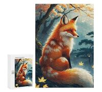Casse-tête pour Adolescents 300 PCS Fox in A Mystical Forest Casse-têtes pour Adultes, Jeu De Réflexion, Anti-Stress, Cadeau d'anniversaire Original 300 PCS