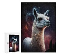 Casse-tête pour Adolescents 300 PCS Galactic Llama Portrait-2 Casse-têtes pour Adultes, Jeu De Réflexion, Anti-Stress, Cadeau d'anniversaire Original 300 PCS