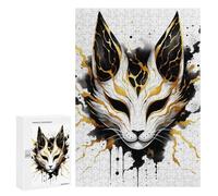 Casse-tête pour Adolescents 300 PCS Ink Kitsune Mask Casse-tête pour Adultes, Jeu De Réflexion, Décoration Intérieure, Cadeaux Anti-Stress 300 PCS