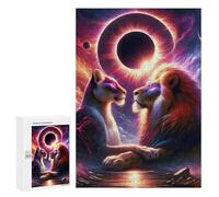 Casse-tête pour Adolescents 300 PCS Love at The Eclipse Casse-tête pour Adultes, Jeu De Réflexion, Décoration Intérieure, Cadeaux Anti-Stress 300 PCS