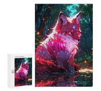 Casse-tête pour Adolescents 300 PCS Mystical Fox in Enchanted Forest Casse-tête pour Adultes, Jeu De Réflexion, Décoration Intérieure, Cadeaux Anti-Stress 300 PCS