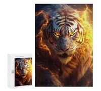 Casse-tête pour Adolescents 300 PCS Powerful Energy Tiger Casse-tête pour Adultes, Jeu De Réflexion, Décoration Intérieure, Cadeaux Anti-Stress 300 PCS