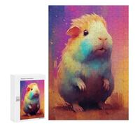 Casse-tête pour Adolescents 300 PCS Rainbow Guinea Pig Artwork Casse-tête pour Adultes, Jeu De Réflexion, Décoration Intérieure, Cadeaux Anti-Stress 300 PCS