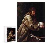 Casse-tête pour Adolescents 300 PCS Saint Francis in Prayer Casse-tête pour Adultes, Jeu De Réflexion, Décoration Intérieure, Cadeaux Anti-Stress 300 PCS