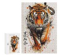 Casse-tête pour Adolescents 300 PCS Tiger Chinese Casse-tête pour Adultes, Jeu De Réflexion, Décoration Intérieure, Cadeaux Anti-Stress 300 PCS