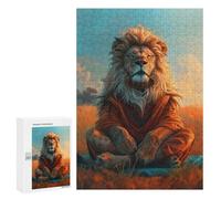 Casse-tête pour Adolescents 300 PCS Zen Lion Meditation Casse-tête pour Adultes, Jeu De Réflexion, Décoration Intérieure, Cadeaux Anti-Stress 300 PCS