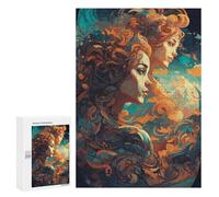 Casse-tête pour Adolescents 300 PCS Zodiac Sign Gemini Casse-tête pour Adultes, Jeu De Réflexion, Décoration Intérieure, Cadeaux Anti-Stress 300 PCS