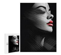 Casse-tête pour Adolescents 500 PCS Abstract Line Portrait Art Casse-tête pour Adultes, Jeu De Réflexion, Décoration Intérieure, Cadeaux Anti-Stress 500 PCS