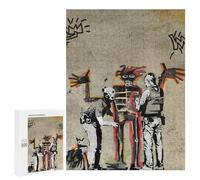 Casse-tête pour Adolescents 500 PCS Banksy Graffiti Basquiat Skeleton Casse-tête pour Adultes, Jeu De Réflexion, Décoration Intérieure, Cadeaux Anti-Stress 500 PCS