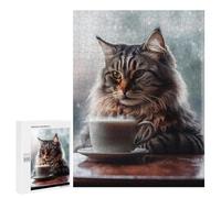 Casse-tête pour Adolescents 500 PCS Caffeine Cat 2 Casse-tête pour Adultes, Jeu De Réflexion, Décoration Intérieure, Cadeaux Anti-Stress 500 PCS