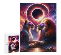 Casse-tête pour Adolescents 500 PCS Love at The Eclipse Casse-tête pour Adultes, Jeu De Réflexion, Décoration Intérieure, Cadeaux Anti-Stress 500 PCS