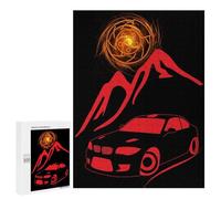 Casse-tête pour Adolescents 500 PCS Red Sport Car Casse-tête pour Adultes, Jeu De Réflexion, Décoration Intérieure, Cadeaux Anti-Stress 500 PCS