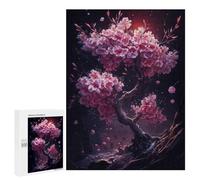 Casse-tête pour Adolescents 500 PCS Sakura Cherry Blossom Casse-tête pour Adultes, Jeu De Réflexion, Décoration Intérieure, Cadeaux Anti-Stress 500 PCS