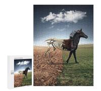 Casse-tête pour Adolescents 500 PCS The Double Sided Horse Casse-tête pour Adultes, Jeu De Réflexion, Décoration Intérieure, Cadeaux Anti-Stress 500 PCS