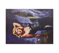 Casse-tête Pour Adolescents 52x38cm/1000pcs Marilyn Monroe in Black Leather Suit Casse-tête Pour Adolescents Jeu De Réflexion Cadeaux De Décoration Parfaits Pour Les Amis Et La Famille 52x38cm/1000pcs