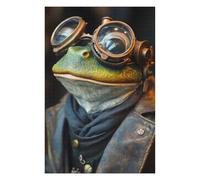 Casse-tête pour Adolescents 75x50cm/1000pcs Funny and Cool Steampunk Frog Casse-tête pour Adolescents Jeu De Réflexion Cadeaux De Décoration Parfaits pour Les Amis Et La Famille 75x50cm/1000pcs
