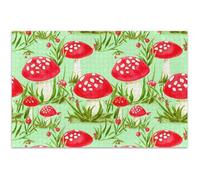 Casse-tête pour adulte de 500 pièces - Cadeau d'éléphant blanc - Puzzle rigide - Jouet familial - Œuvre d'art - Champignons rouges verts - 52 x 37 cm
