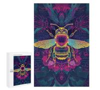 Casse-tête pour Adultes 1000 PCS Mystic Neon Bee Casse-tête pour Adultes, Jeu De Réflexion Difficile, Idéal comme Cadeau 1000 PCS