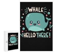 Casse-tête pour Adultes 1000 PCS Whale Hello There Casse-tête pour Adultes, Jeu De Réflexion Difficile, Idéal comme Cadeau 1000 PCS