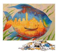 Casse-tête pour Adultes : 1000 pièces « Poisson Magique » (38 x 26 cm). Casse-tête en Carton.