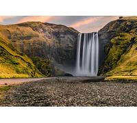 Casse-tête pour adultes 1000 pièces Skogafoss Cascade Islande matin lever du soleil paysage photo photo famille drôle stimulant vacances casse-tête cadeau