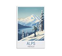 Casse-tête pour Adultes 2000 Alpes françaises Puzzles de Ski pour Jeux d’activités familiales Difficiles Casse-tête DIY pour la décoration intérieure 70x100 cm