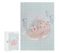 Casse-tête pour Adultes 300 PCS Cute Spring Whale Casse-tête pour Adultes, Jeu De Réflexion Difficile, Idéal comme Cadeau 300 PCS