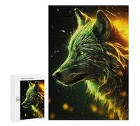 Casse-tête pour Adultes 300 PCS Electric White Wolf Casse-tête pour Adultes, Jeu De Réflexion Difficile, Idéal comme Cadeau 300 PCS