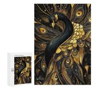 Casse-tête pour Adultes 300 PCS Kintsugi Peacock Casse-tête pour Adultes, Jeu De Réflexion Difficile, Idéal comme Cadeau 300 PCS