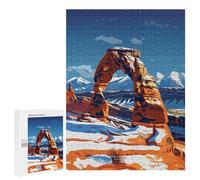 Casse-tête pour Adultes 500 PCS Arches National Park in Winter Casse-tête pour Adultes, Jeu De Réflexion Difficile, Idéal comme Cadeau 500 PCS