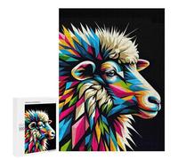 Casse-tête pour Adultes 500 PCS Sheep WPAP Pop Art Casse-tête pour Adultes, Jeu De Réflexion Difficile, Idéal comme Cadeau 500 PCS