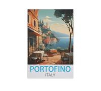 Casse-tête pour Adultes de 1 000 pièces, Portofino Italie, Puzzle Classique pour Adolescents, garçons et Filles, Jeu éducatif Intelligent, Cadeau pour décoration d'intérieur (38 x 26 cm), FT89