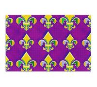 Casse-tête pour adultes de 1000 pièces Nature Mardi Gras Fleur de Lis Violet Art Floral Peinture Cool Puzzle pour Adultes, 75 x 50 cm