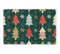 Casse-tête pour adultes de 500 pièces, cadeau d'éléphant blanc, arbres de Noël colorés, vert, amusant, œuvre d'art, imprimé animal, 52,8 x 37,9 cm