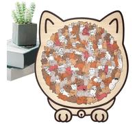 Casse-tête pour Adultes sur Le Thème des Chats | 135 Pièces Labyrinthe Éducatif,Puzzles en Bois pour L Éducation Et La Décoration - pour Les Garçons, Les Filles, Les d'Âge Préscolaire et Les