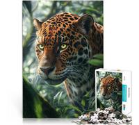 Casse-tête pour Jaguar des forêts Tropicales Puzzle 1000 pièces pour Adolescents 50x75cm Car C'est Un pour Toute la Famille Convient aux 14 Ans et Plus