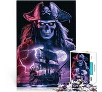 Casse-tête pour La Fureur des Pirates Puzzle Adulte 1000 pièces 38x52cm avec Affiche et Feuille de Questions correspondantes à partir de 14 Ans