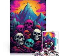 Casse-tête pour Pop Art de Skull Mountain Puzzle Adulte 1000 pièces 50x75cm avec des pièces de Formes aléatoires entièrement imbriquées