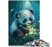 Casse-tête | Puzzles 1000 pièces pour Adultes Adorable Petit Panda Puzzle en Bois Enfants Apprentissage Jouets éducatifs Jeux de Famille Cadeaux d'anniversaire de Noël 50 x 75 cm