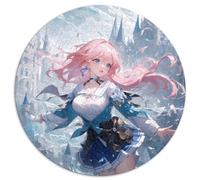 Casse-tête | Puzzles 1000 pièces pour Adultes Honkai Star Rail Puzzle Rond Cadeau Premium Planche 100% recyclée 26,5 x 26,5 Pouces