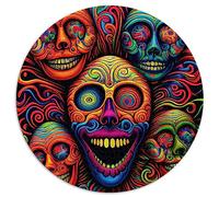 Casse-tête | Puzzles 1000 pièces pour Adultes, têtes humaines colorées, Puzzle Rond, Cadeau, Planche 100% recyclée de qualité supérieure, 26,5 x 26,5 Pouces