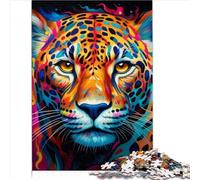 Casse-tête | Puzzles Puzzle de 1 000 Grandes pièces Léopard d'Afrique pour Adultes 100% Carton recyclé pour Adultes et Enfants de 14 Ans et Plus Jeu de Puzzle Familial (26 x 38 cm)