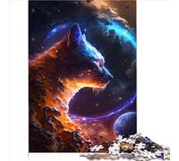 Casse-tête | Puzzles Puzzle de 1 000 Grandes pièces pour Adultes Chat Dieu de l'univers Puzzles en Bois pour Adultes et Enfants de 14 Ans et Plus, Excellent Cadeau de Noël (50 x 75 cm)